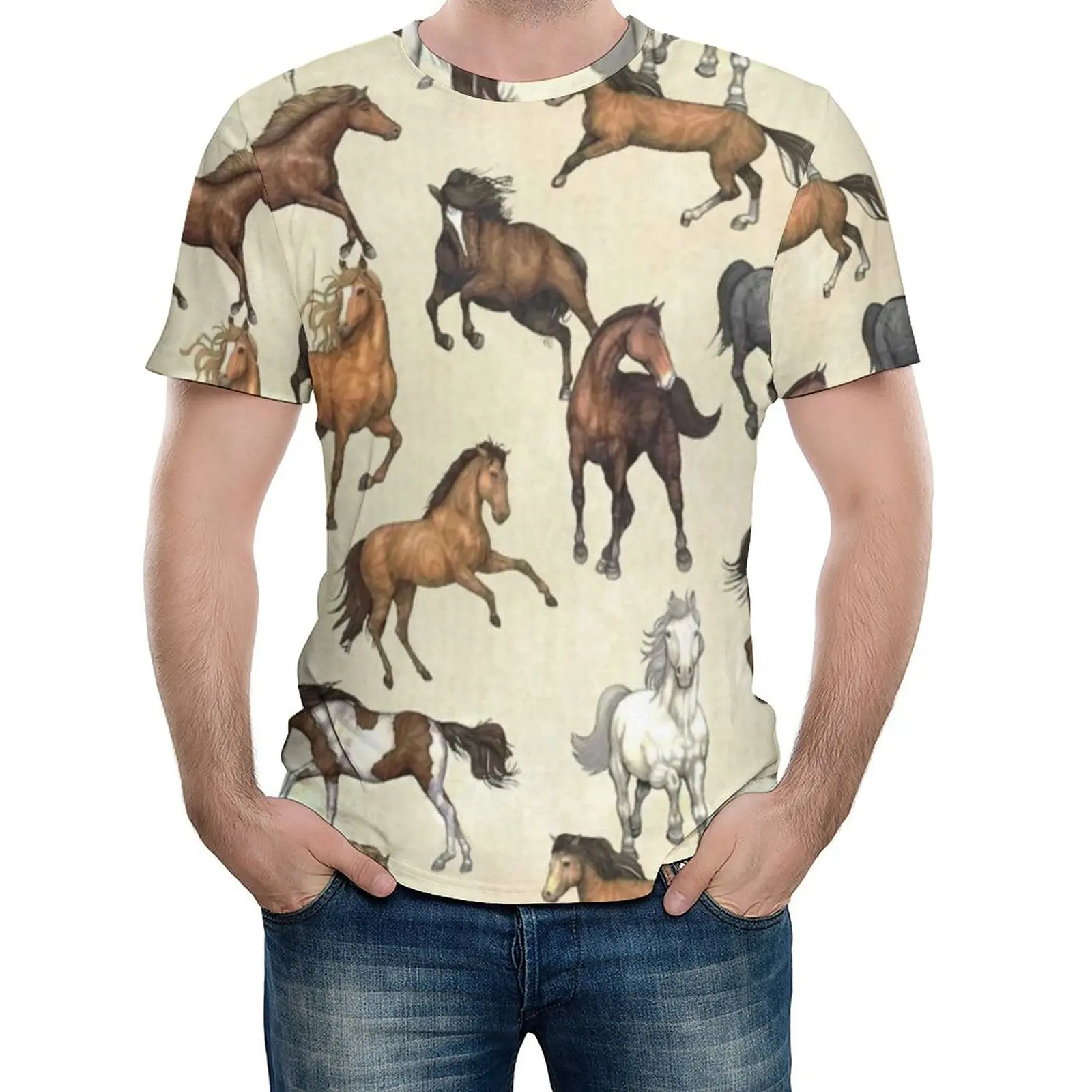 

Футболка с изображением лошади заката, забавные модные футболки для верховой езды, дизайнерская футболка с короткими рукавами, Лидер продаж, оригинальная забавная одежда для размера плюс