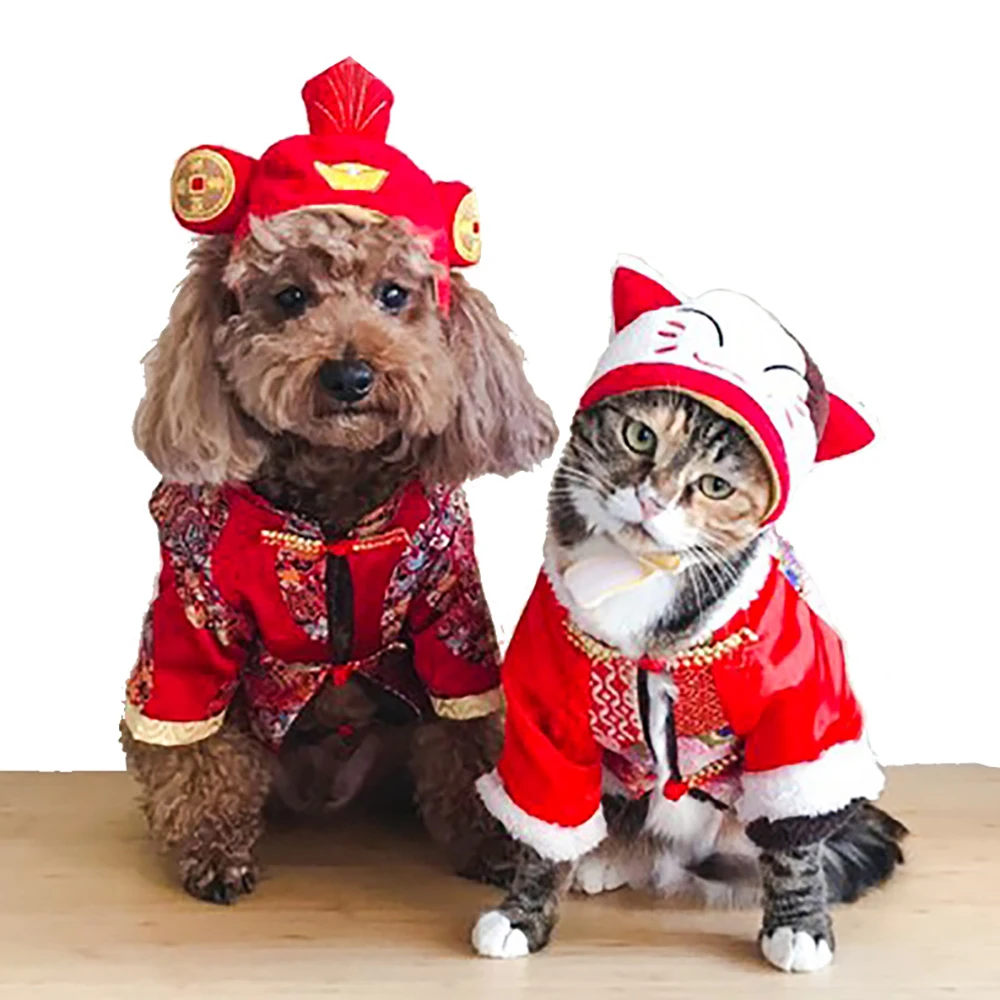 Забавная шапка для собаки милая кошки костюм костюма новогодняя вечеринка