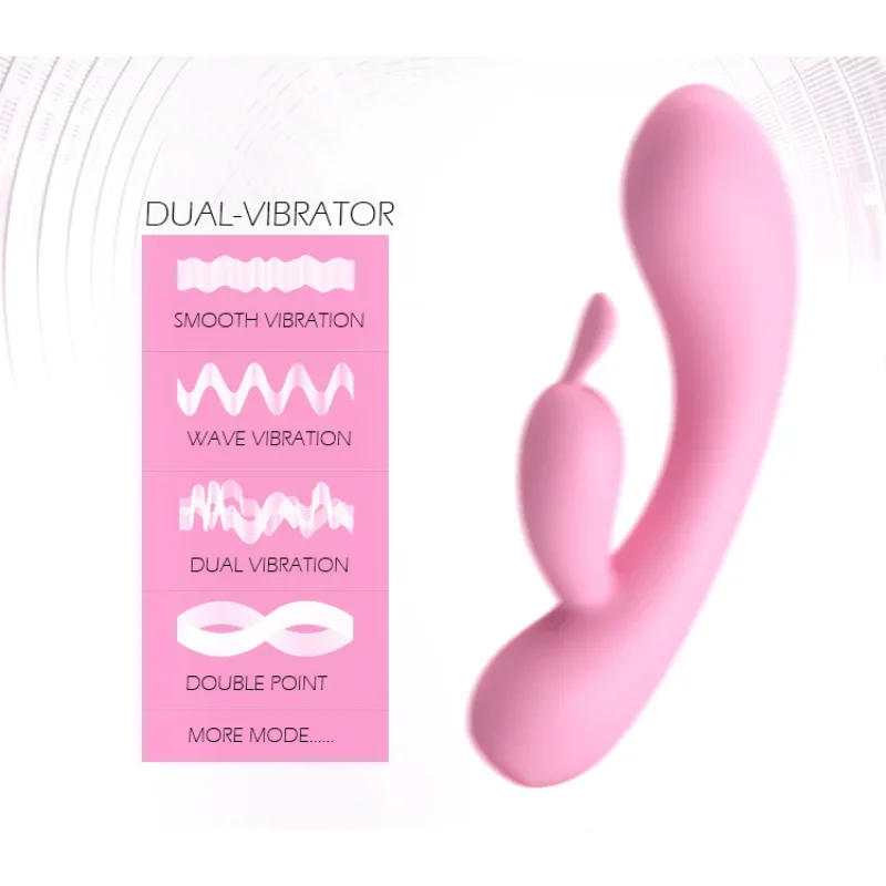 НОВЫЙ мощный 12-частотный вибрационный силиконовый двойной вибратор для точки G