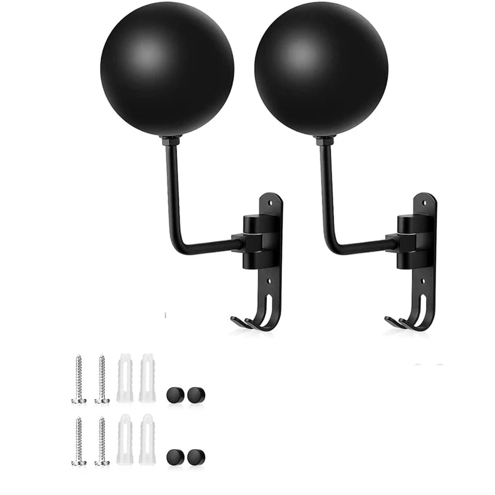 

Стойка для мотоциклетного шлема на 180 °, вращающийся металлический настенный держатель для шлема, держатель для шлема на велосипеде с 2 крюч...