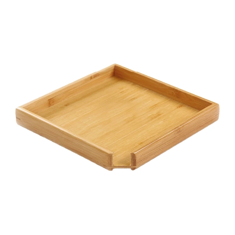 

Square Wooden Serving Tray Wood Plate Tea Food Dish Drink Platter Multipurpose Dinner Beef Steak Fruit Tray 367A