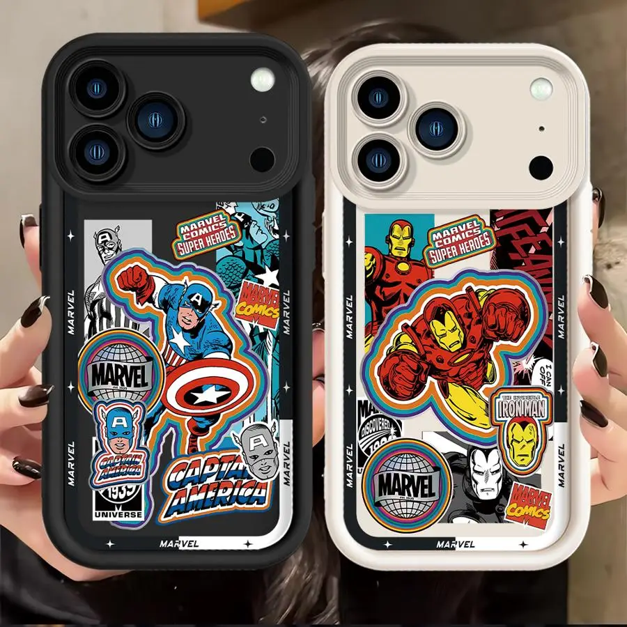 Фото Крутой чехол с изображением Железного человека Marvel для iPhone 11 Air 17 Pro Max 14 12 Pro 13 16 15 Plus №1