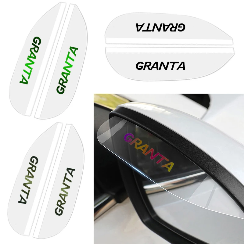 

2PCS Transparent Car Rearview Mirror Protector Rain Eyebrow Visor For LADA Granta