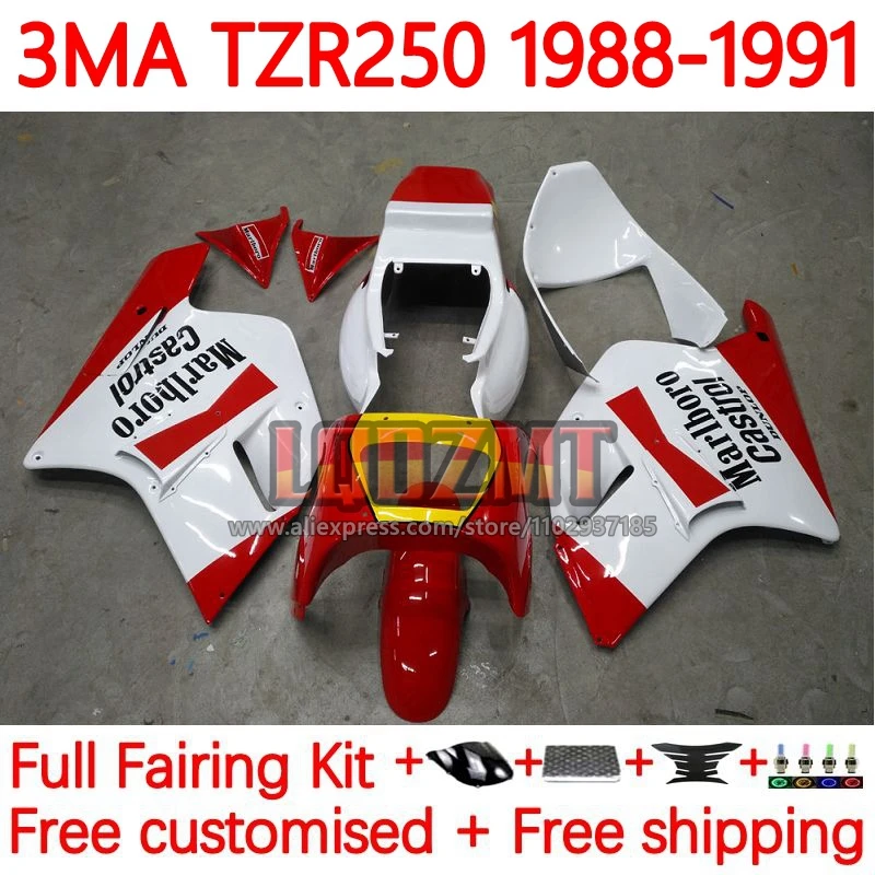 

Frame For YAMAHA white red TZR-250 3MA TZR250 YPVS RS TZR 250 TZR250R 1988 1989 1990 1991 TZR250RR 88 89 90 91 Fairing 43No.12