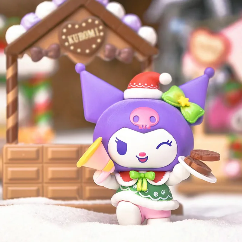 Аутентичная рождественская рыночная серия Sanrio слепая коробка игрушки Kuromi Pacha