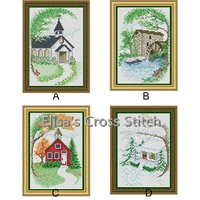 sj032 stich cross stitch kits craft packages cotton seasons painting counted china diy needlework embroidery cross stitching