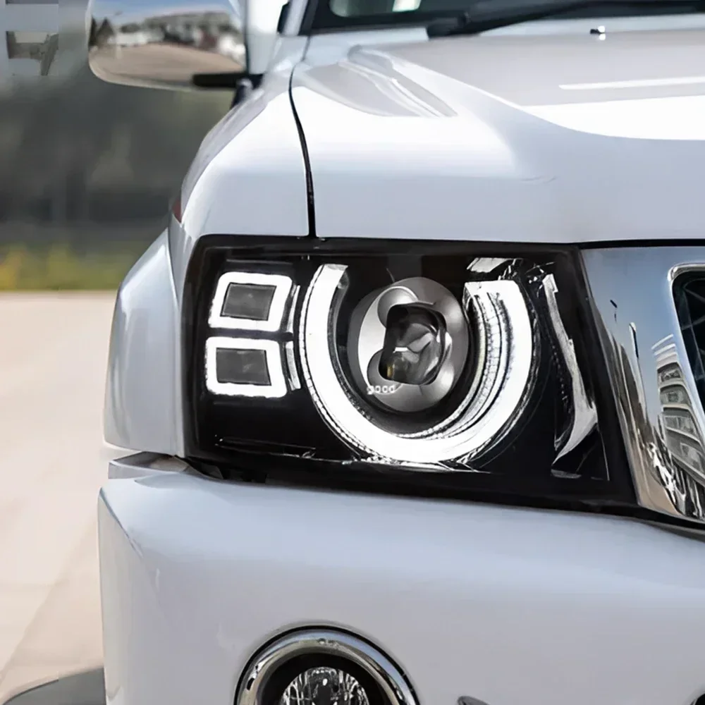 Для Nissan Patrol Y61 2005-2013 автомобильные передние фонари в сборе обновленная высокая