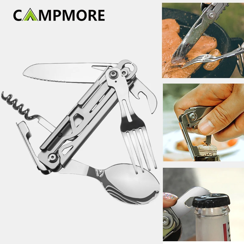 Уличные столовые приборы для кемпинга многофункциональные охотничьи военные