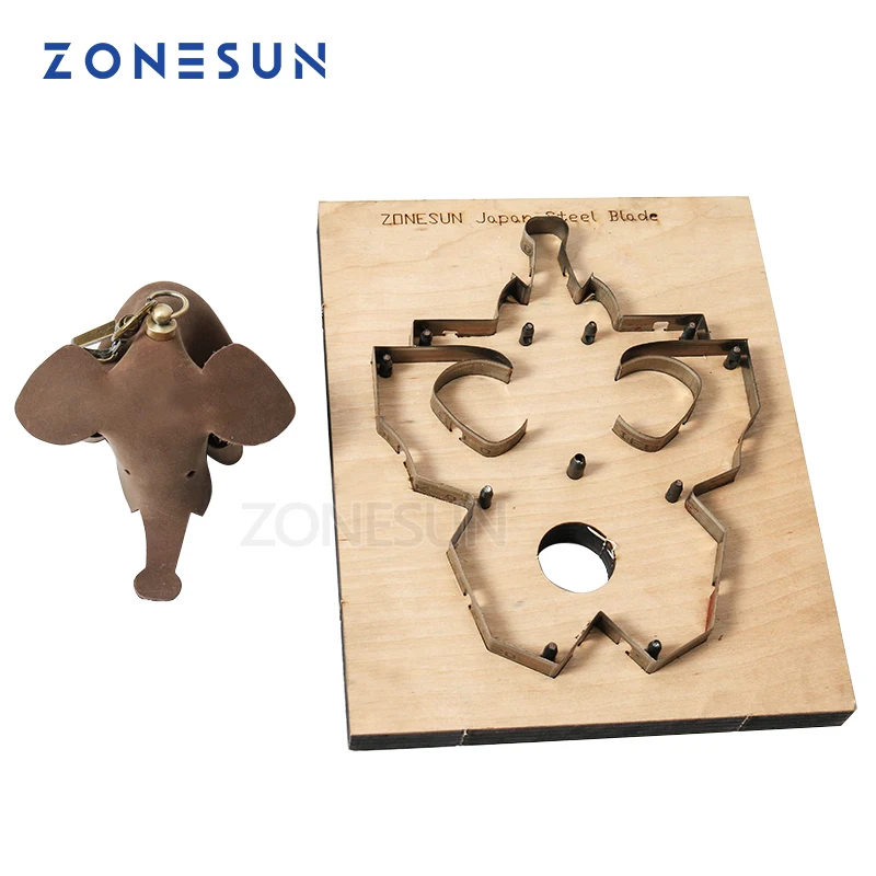 

ZONESUN Japan Steel Blade Rule Die Cut Steel Punch Tool Elephant Cutting Mold Wood Templat Dies For Leather Die Cutting Machine