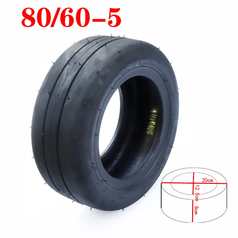 Front Wheel Tire 80/60-5 Tubeless Tire for Ninebot Gokart Kit Kart Pro Kit Refit Self Balance Electric Scooter Tyre Parts images - 6