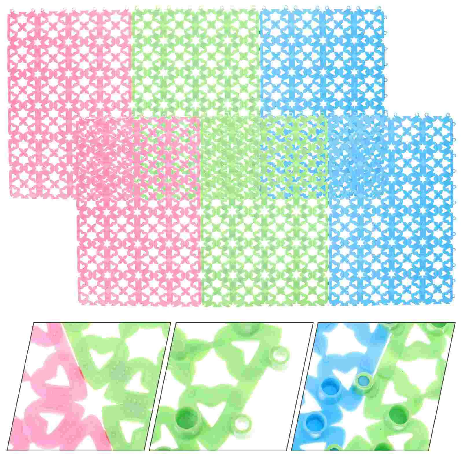 

6pcs Hamster Foot Pads Hollow out Mats Feet Pads Rabbit Pee Pads Anti- Skid Cage Pad Rabbit Scratch Pad Pet Resting Mat