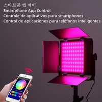 with app control rgb led video light 50w dimmable bi color 3200k 5600k cri95 photography lamp studio video shooting light