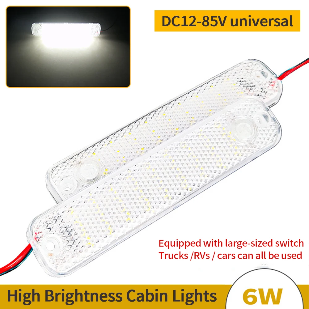 Ультратонкий автомобильный карман для грузовика фонари 12 В-85 в 36 светодиодов для каравана и кабины фонари для чтения фонари для багажника хрупкая панель