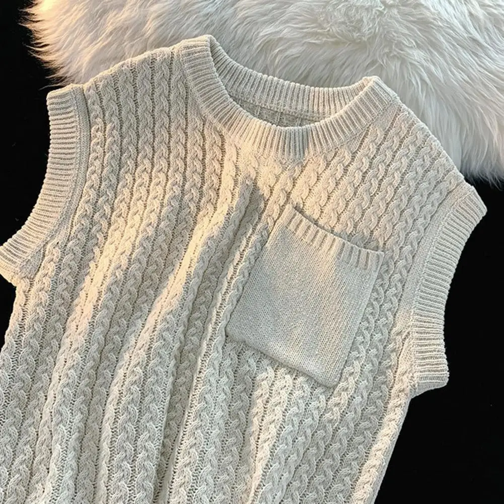 

Мужской осенний пуловер с карманами, без рукавов