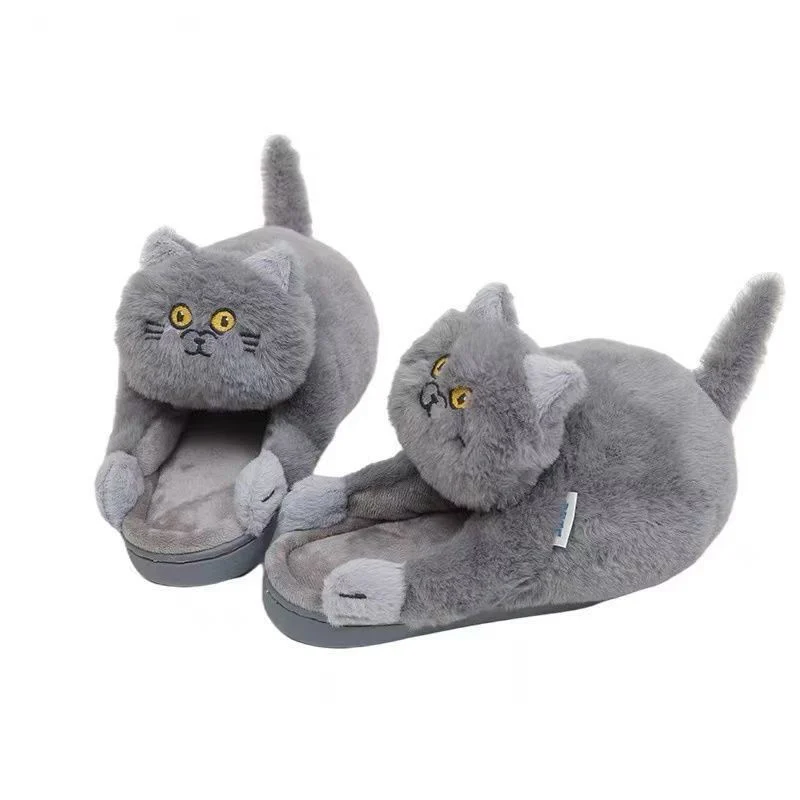 Hug Cat Unisex Men Slippers Designer 2022 Spring Couples Crazzy Indoor Fluffy Shoes Slipper Funny Men's Womens Cute Cat Slippers images - 6