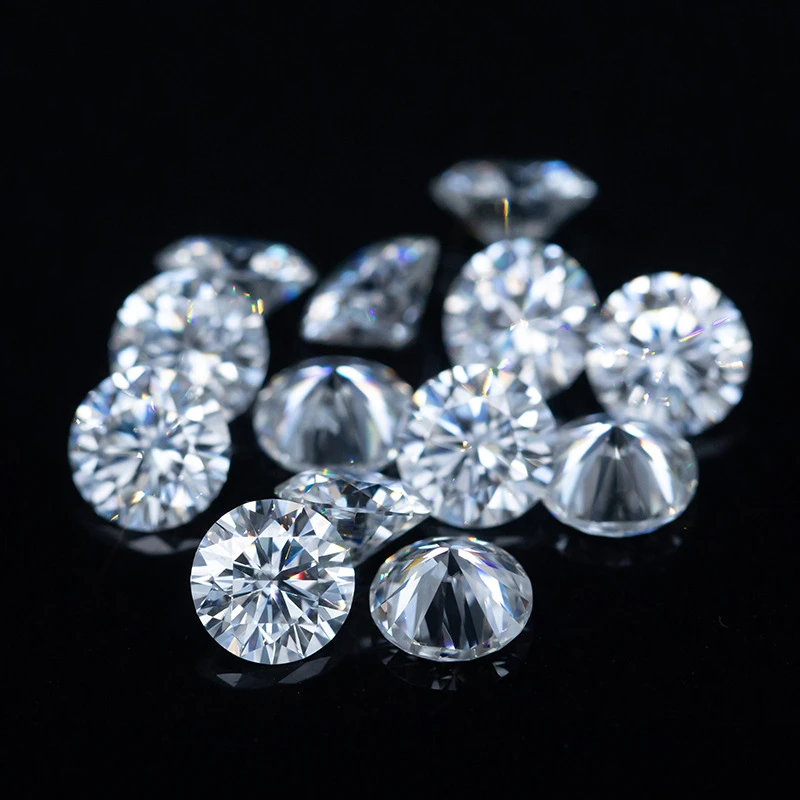 

Real Gems Moissanite Loose Stones Gemstones 6.5mm 1ct D Color VVS1 Round Diamonds Excellent Cut Pass Diamond Test Dropshipping