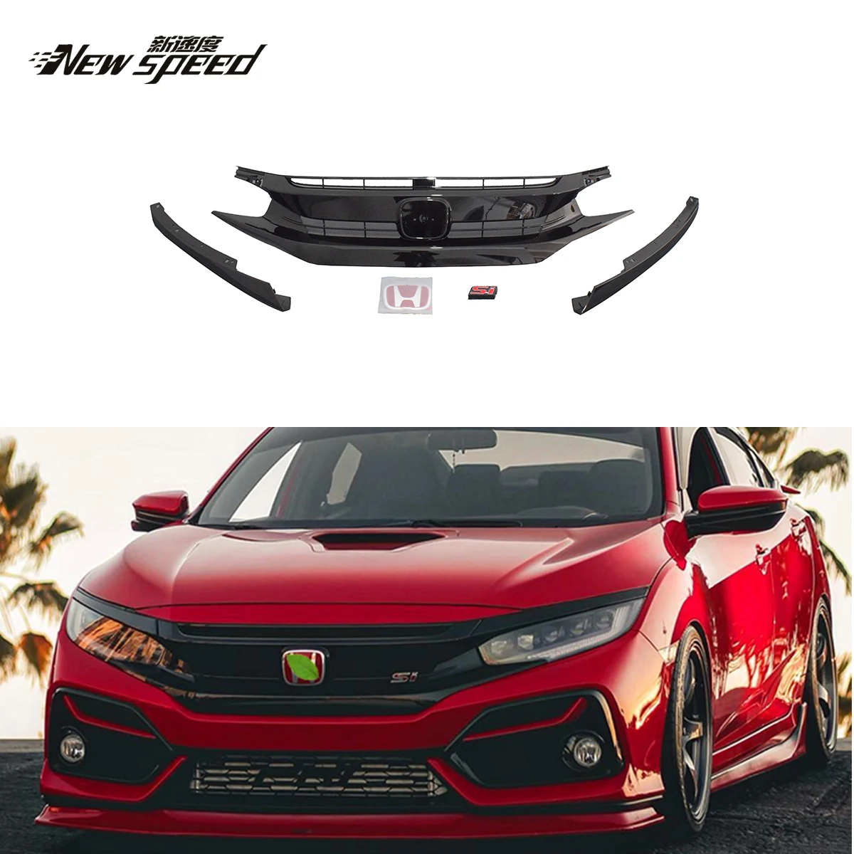 

For 10th and 10.5th Gen Civic Sedan & Hatchback SI Style Front Grille Mesh