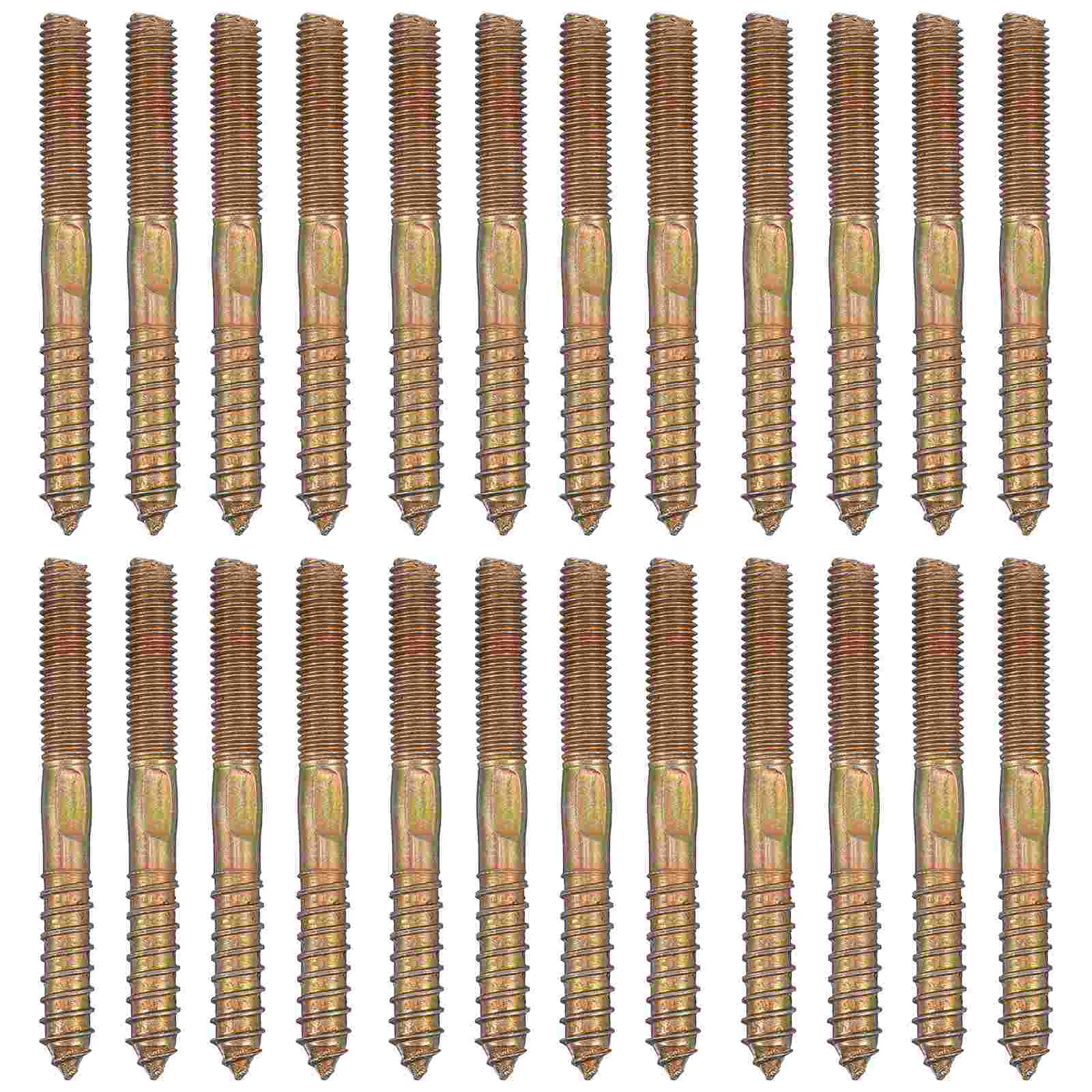 

50 Pcs Carbon Steel Galvanized Double Headed Bolts Furniture Self Tapping Screw