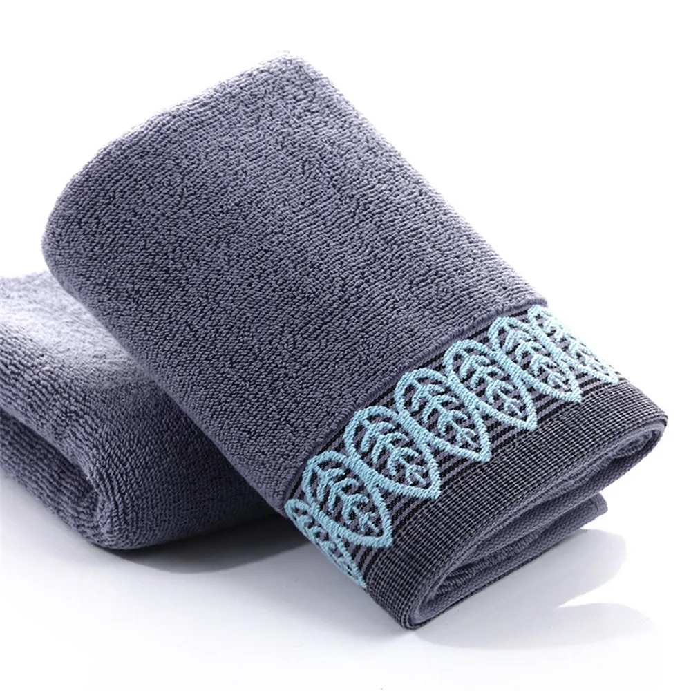 Полотенце из чистого хлопка 34x75 см вышитые полотенца для взрослых быстросохнущее