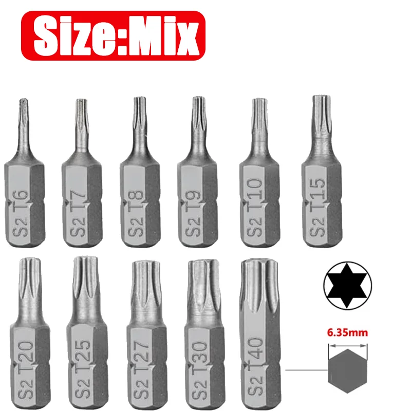 

Набор бит для отверток Torx S2 10 шт. 25 мм