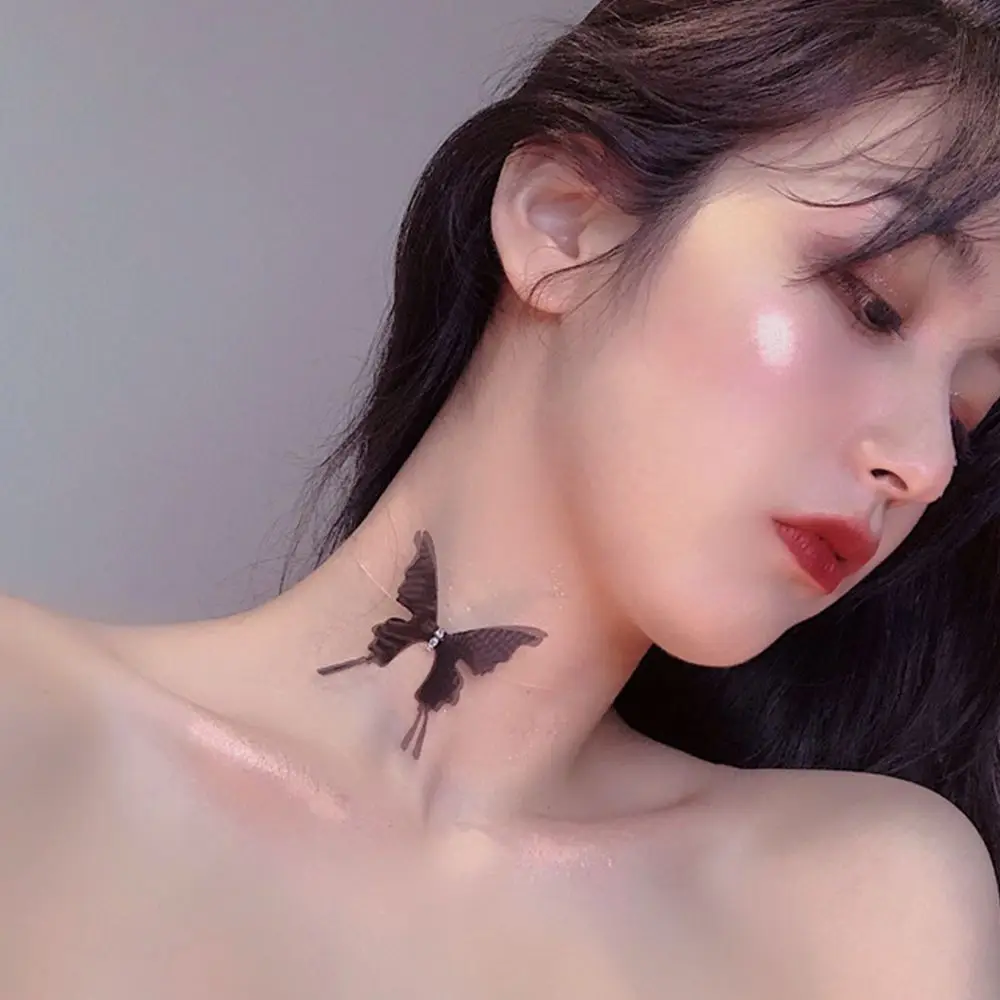 

Сексуальные кружевные Чокеры-бабочки, цепочка на шнурке, ожерелья для женщин, летняя мода, прозрачный чокер, Модная бижутерия, подарки для в...