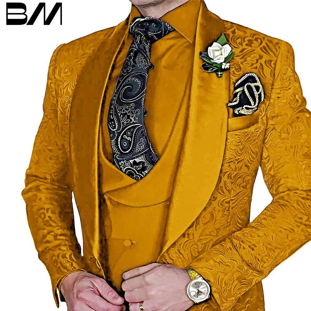 Мужской жаккардовый костюм на заказ торжественное вечернее платье высокое