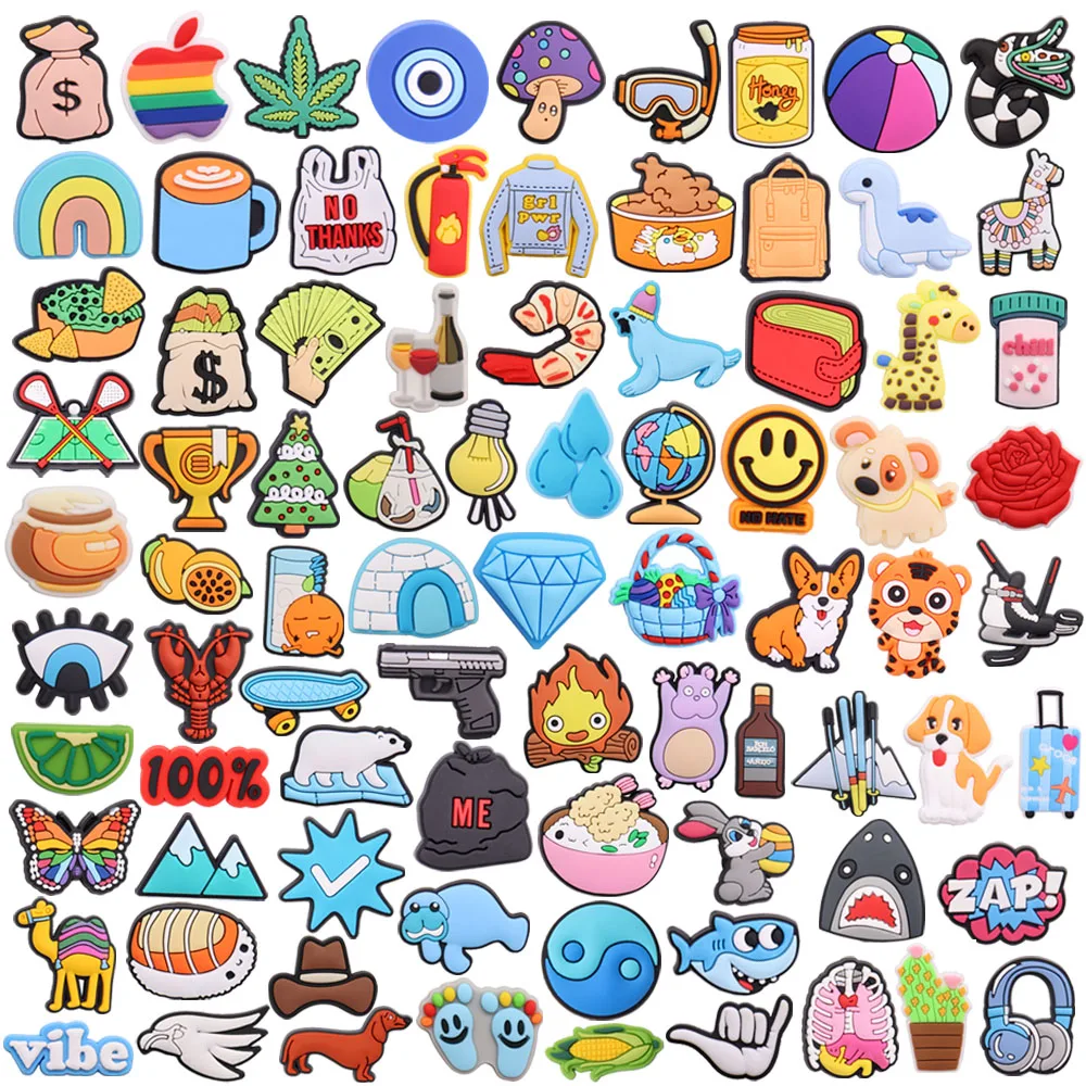 

1 шт. подвески из ПВХ в виде крокса, собака, кукуруза, кактус, Акула, уплотнение, айсберг, Бабочка, кролик, украшения для сада, обуви, пуговицы, аксессуары, украшения