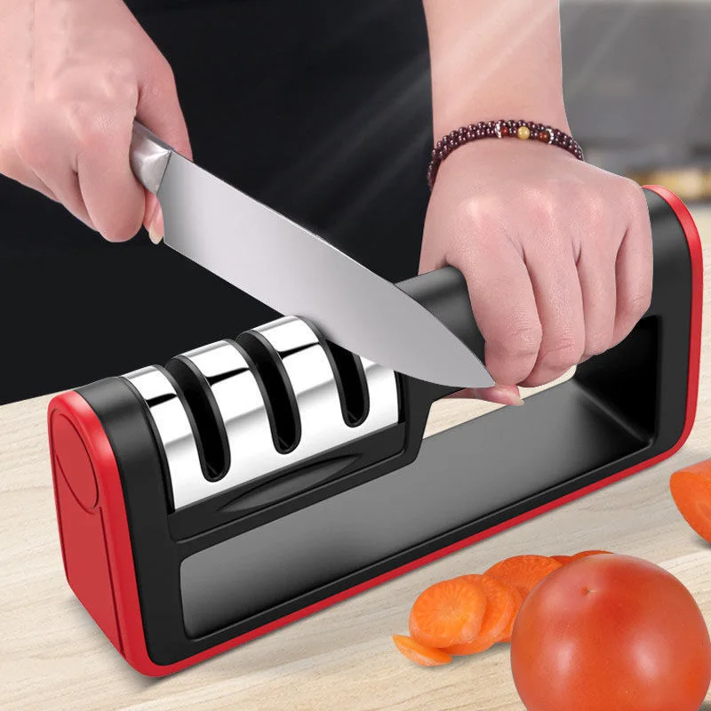 

New Professional Knife Sharpener Diamond Quick Professional 3 Stages Sharpener Kitchen Knife Sharpening Tools Sharpening Stone