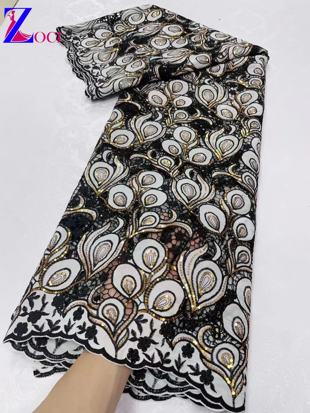 

2023 Высококачественная модная французская сетчатая вышивка блестками кружевная ткань Африканская нигерийская кружевная ткань для свадебного платья