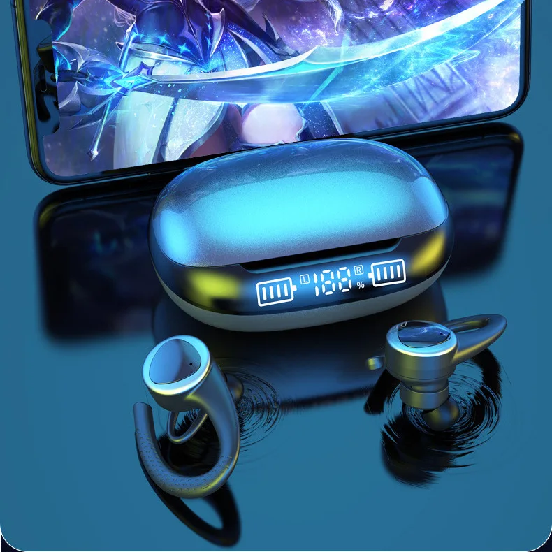 

T09 Bluetooth Headset TWS Wireless Touch Digital Display 5.1 Ear-mounted Business Sports Running Headset