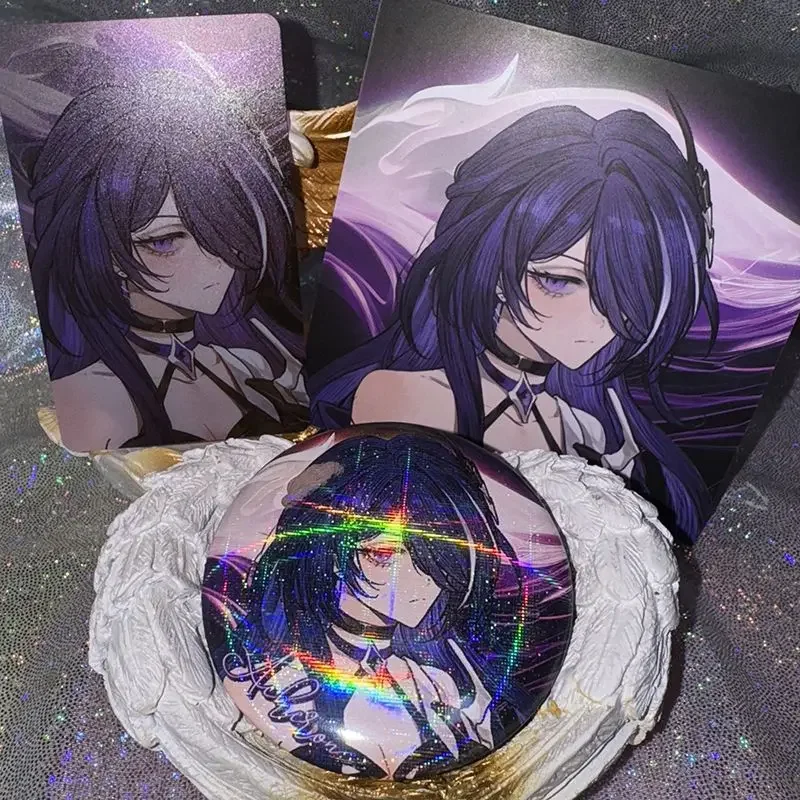 Honkai:Star Rail Aventurine Acheron Black Swan оригинальный 3 шт./комплект FanWorks квадратная карта +