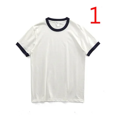 

Cotton men's T-shirt solid color short-sleeved lapel simple