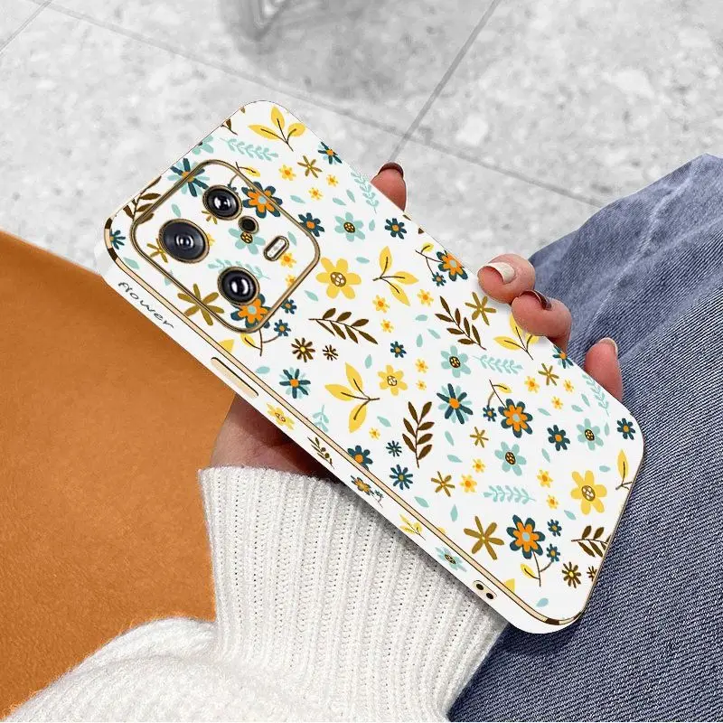 Clear Flower Luxury Plating Phone Case For Xiaomi Mi 13 12S Ultra 13 Pro 11T Ultra 12 12T 11 11 Lite 10 10T Cover