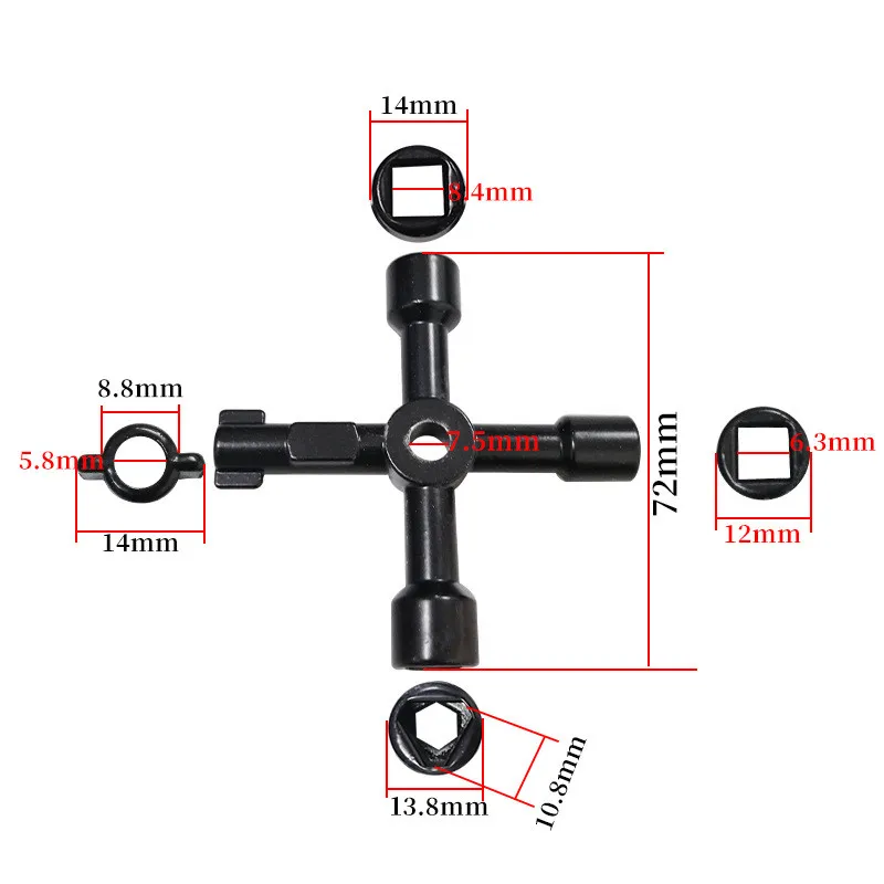 

High Quality Multi-functional Electric Control Cabinet Triangle Key Wrench Elevator Water Meter Valve Square Hole Key