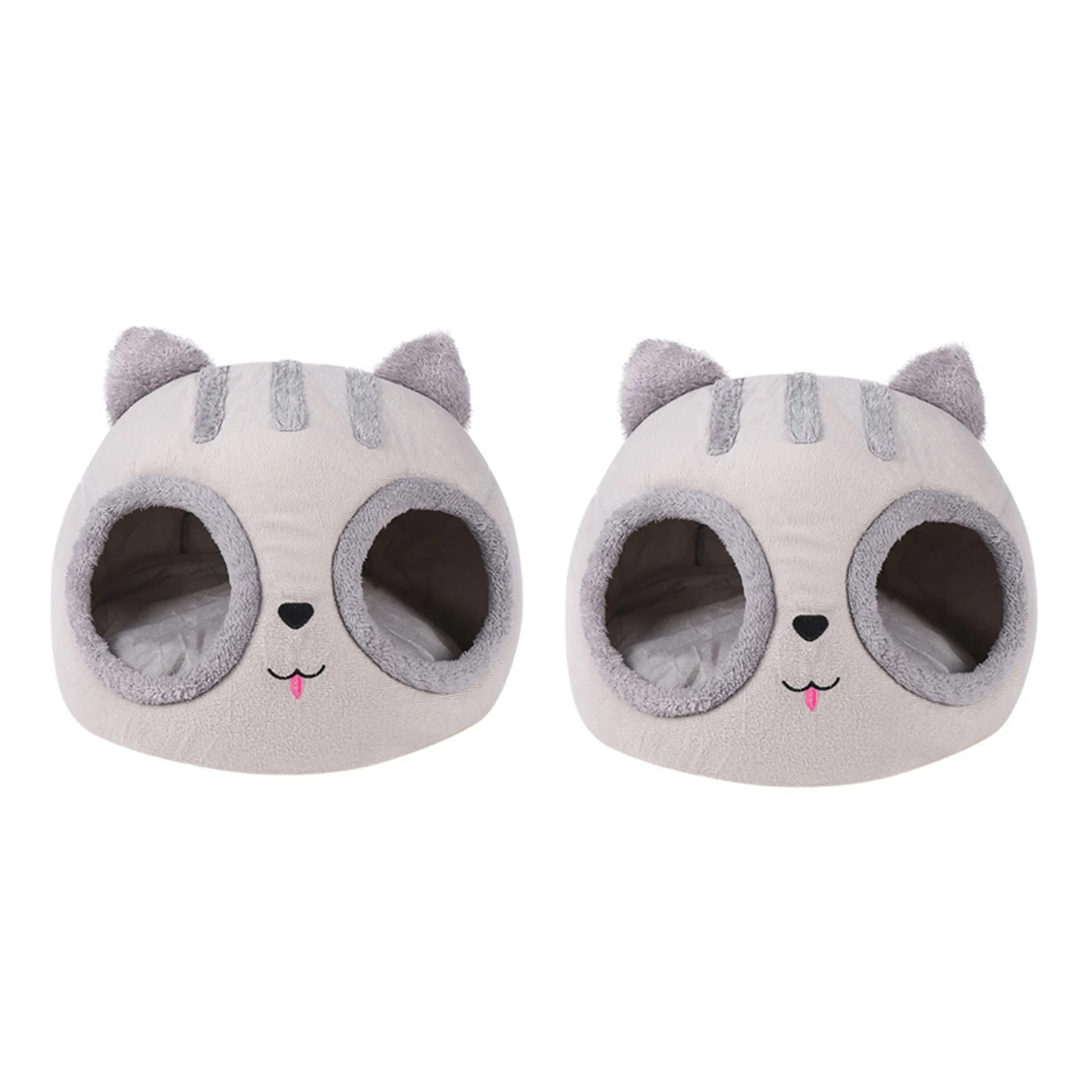 

2X Cat House for Indoor Cats Cat Home Pet Felt Warm Cozy Caves Cat Hut Covered Beds Puppy Houses