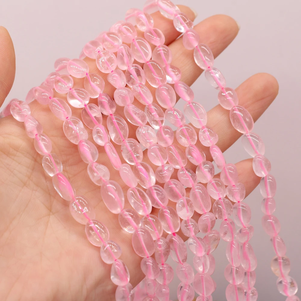 

Натуральный Полудрагоценный камень, розовый кварц, бусина-разделитель россыпью, кристалл рейки для изготовления ювелирных изделий, брасле...