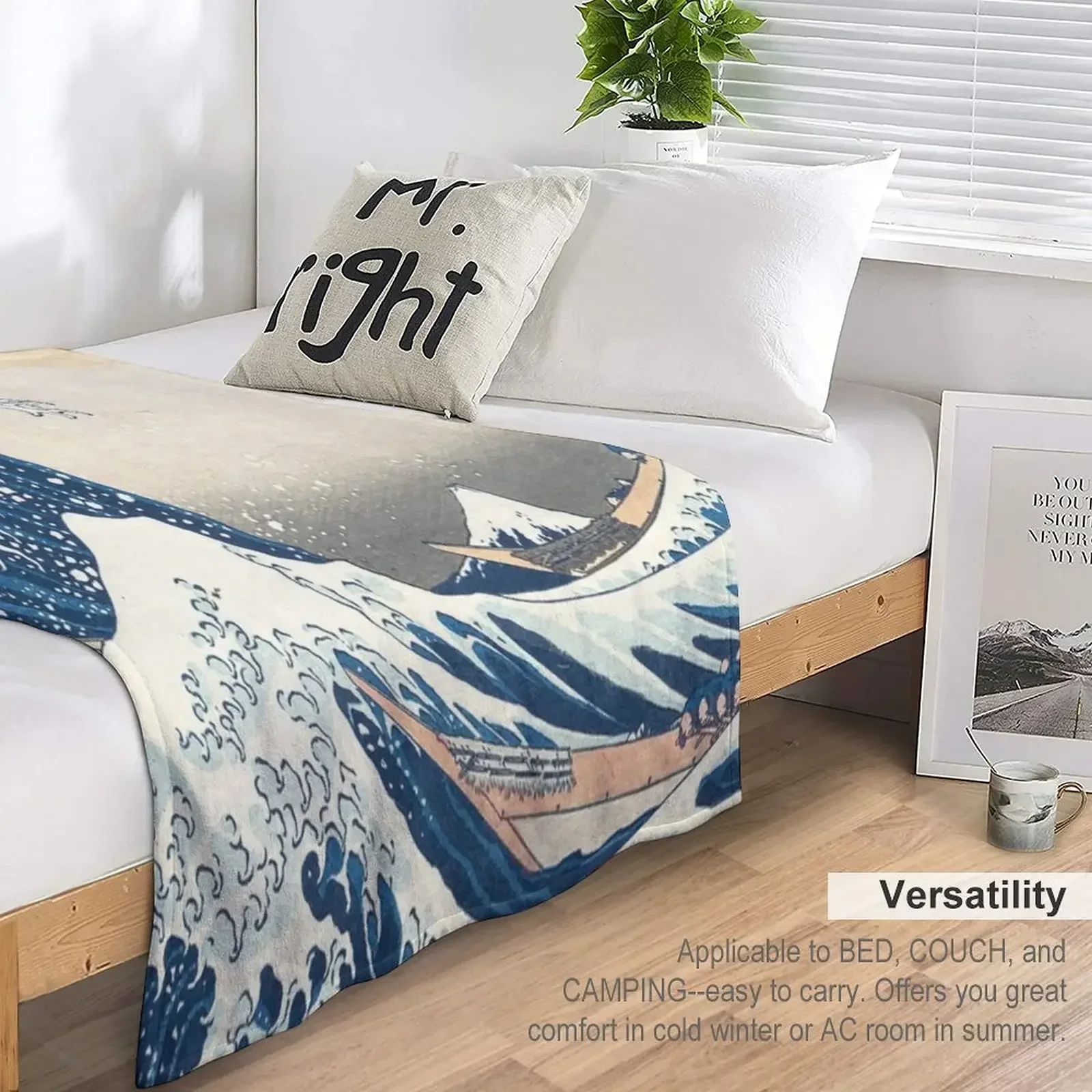 The Great Waveoff Kanagawa от японского художника Hokusai плед для кемпинга