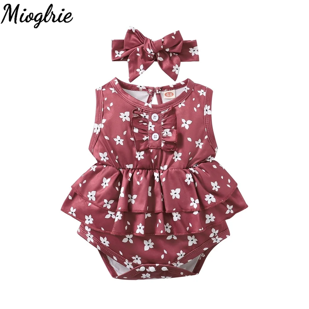 

Детские летние комбинезоны для новорожденных с цветочным принтом