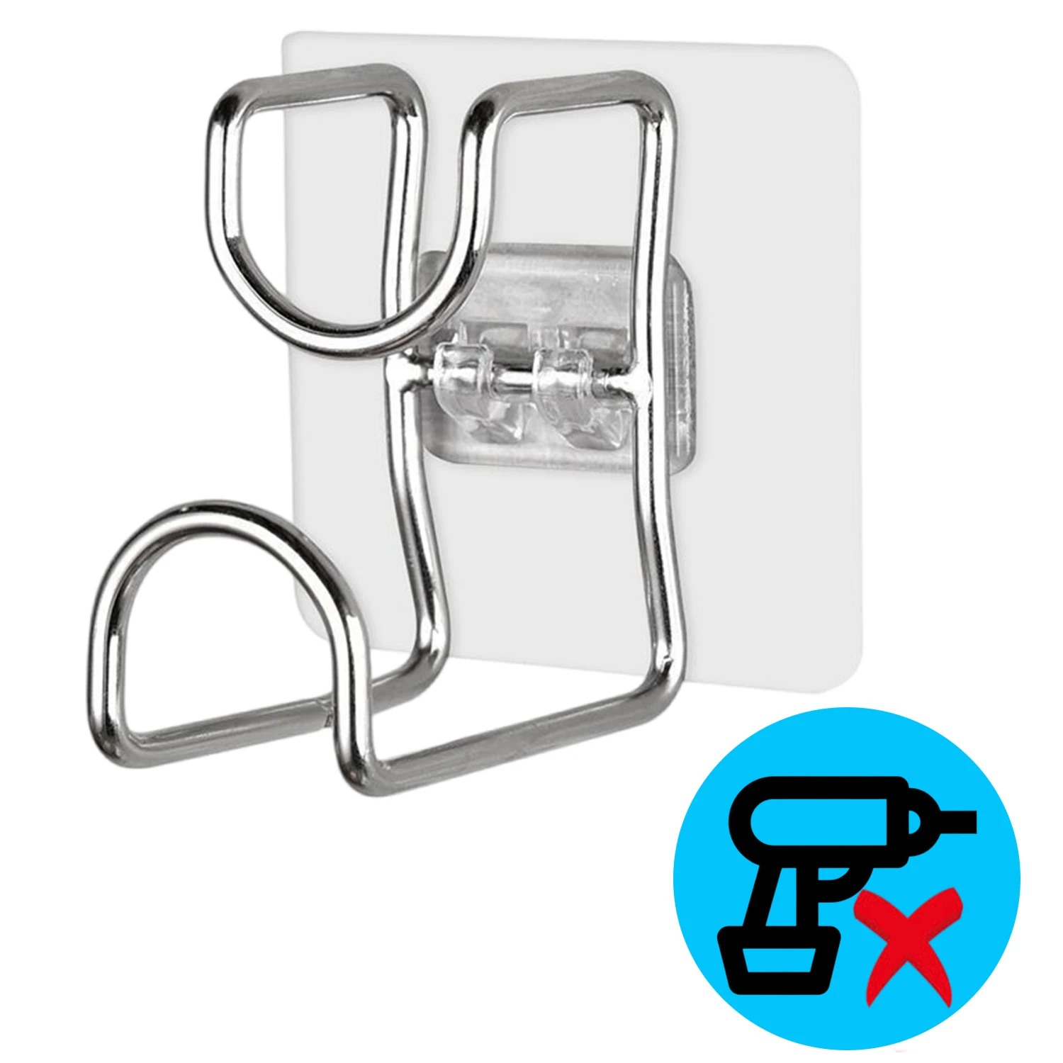 

Self Adhesive Hooks Rust Resistant Stainless Steel Hanging Rack for Bathroom Shower Kitchen Wall Board Door Basin Towel