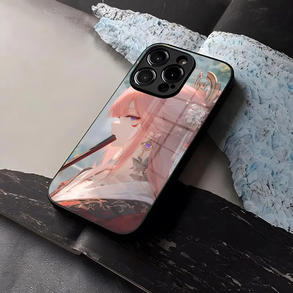 Чехол для телефона Genshin Impact Kiss Fan iPhone 15 13 14 16 12 11 Pro XS Max Plus Mini X XR SE2020 чехол из