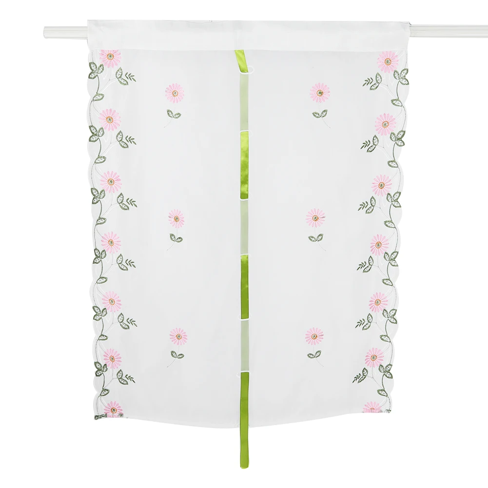 

Tulle Yarn Screen Curtains Chrysanthemum Sheer Drape for Living Room Window Decor(80*150cm)