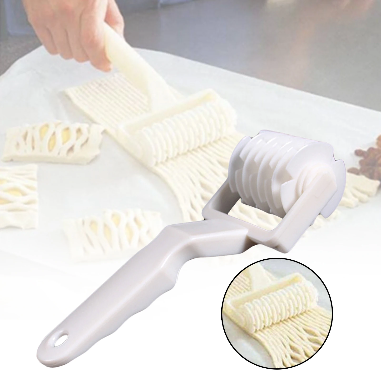 

Time-saving Effortless Crust Roller Ergonomics Handle Pastry Tool for Cookie Pie Pizza Bread Pastry PR Sale