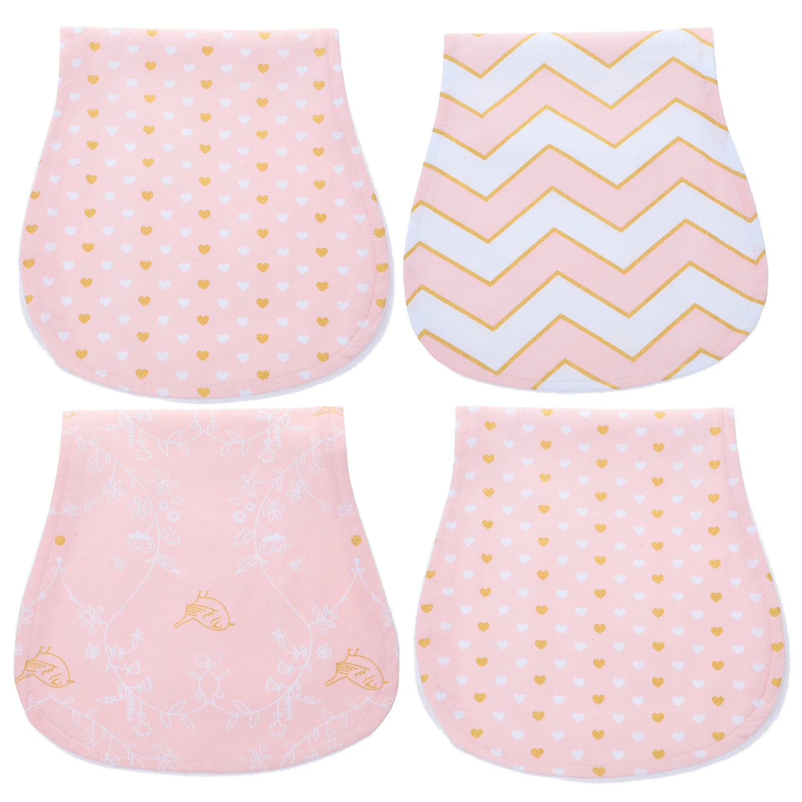 

4 Pcs Rag Burping Blankets Bath Towels Girl Cloths Newborn Infant Baby Saliva Toddler Washcloths Absorb Water Absorbent