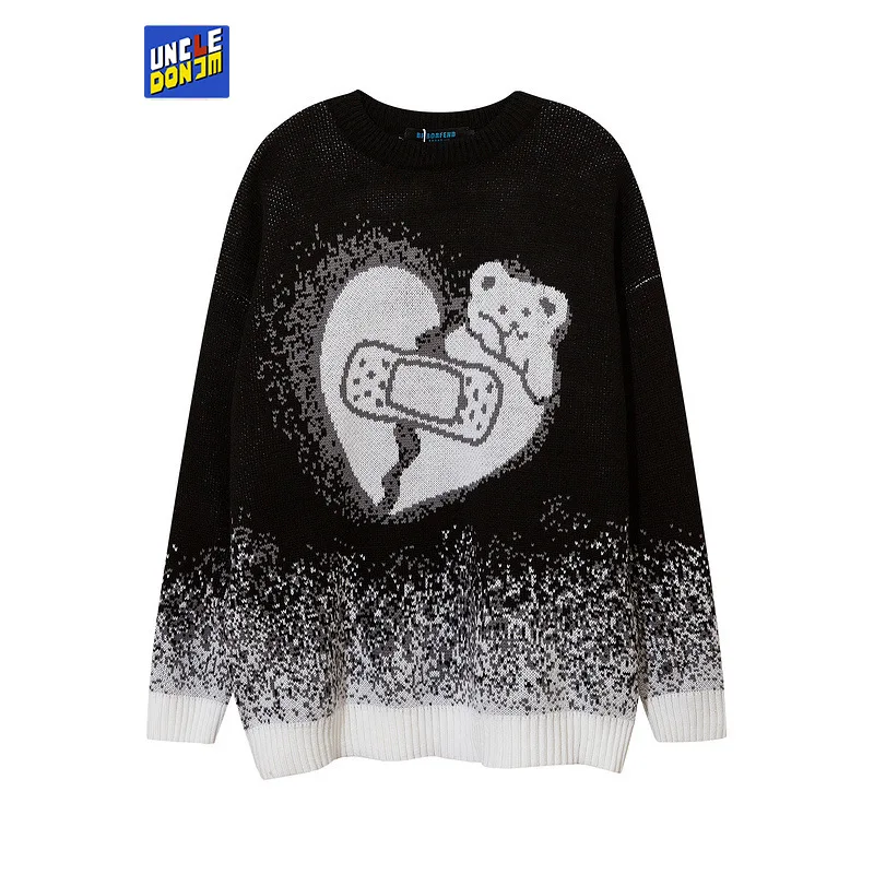 

Мужской винтажный свитер с завязками в виде сердечек