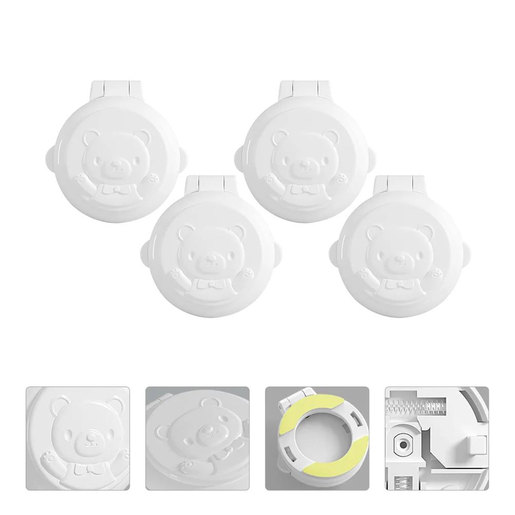 

4 Pcs Security Lock Child Safety Locks Washing Machine Button Car Baby Protective Cover Switch Covers Start Protection Abs Key