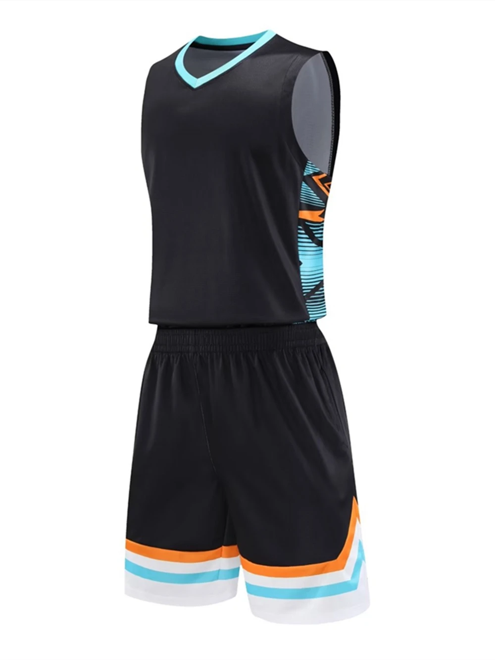 Summer New Men\'s Youth Sports Basketball Set Quick Dry Breathable Short Sleeve T-Shirt 2023 University Basketball Team Kit