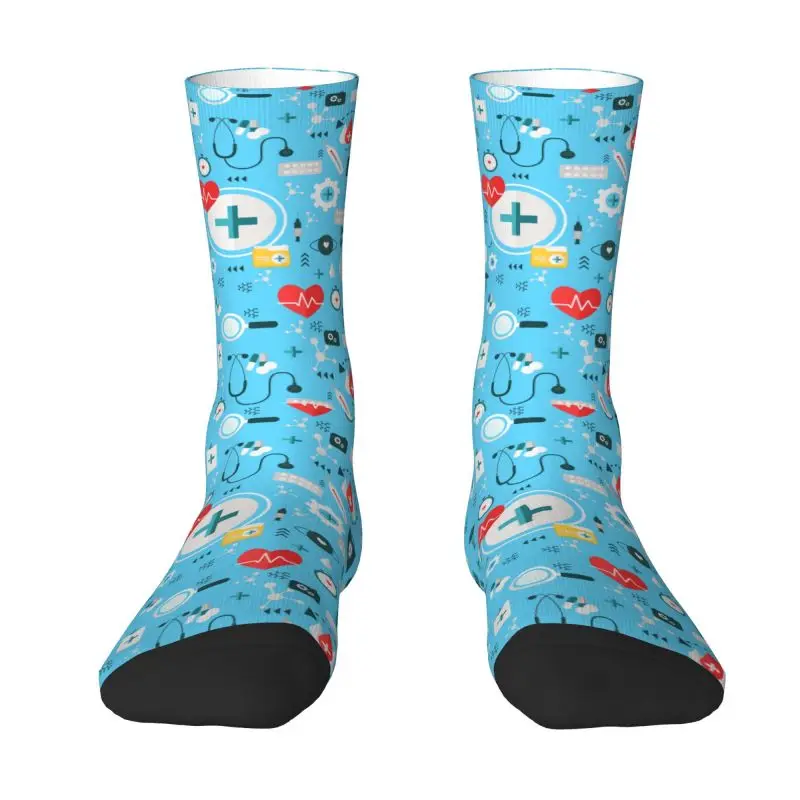 

Harajuku Nursing Pattern Socks Men Women Warm 3D Printing Nurse Print Sports Football Socks