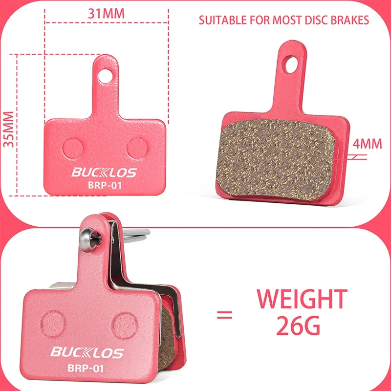 Дисковые Тормозные колодки BUCKLOS из металла для велосипеда гидравлические