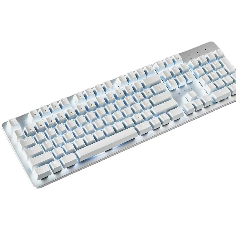 

Multi-function Digital For Razer Pro Type 104 Keys Orange Mechanical Switch Mechanical Gaming White Keyboards