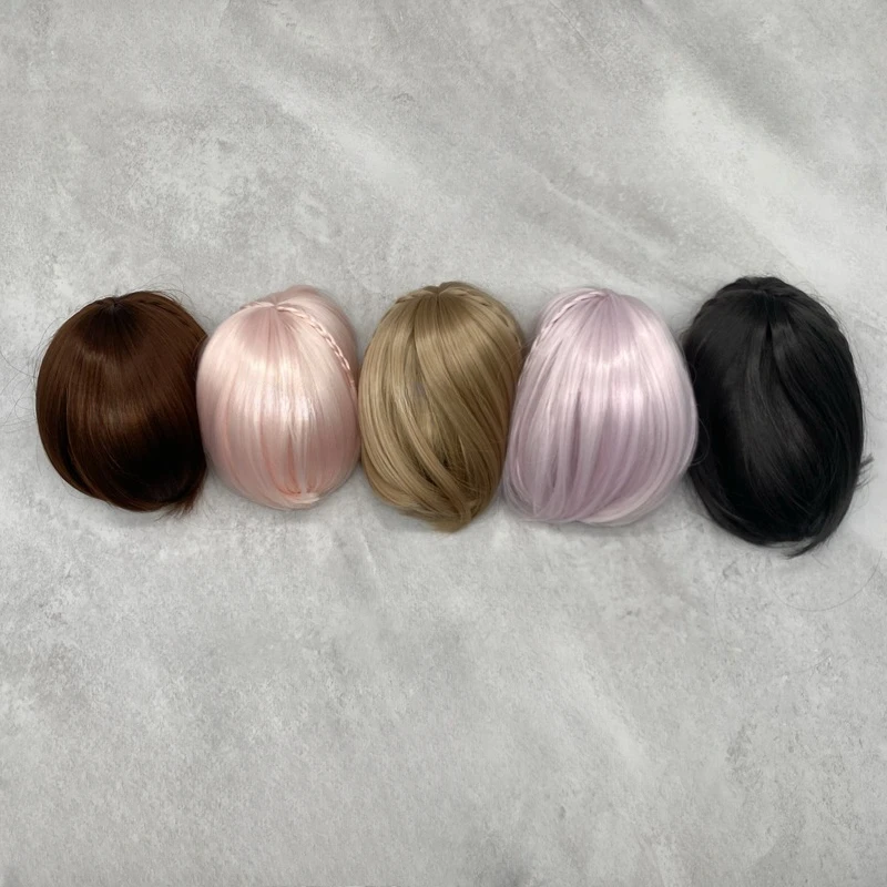 Цельный парик для 1/6 парика куклы Блайт короткие волосы с аксессуарами Бобо